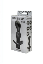 Анальная вибро-пробка BLACK PASSION SPICE IT UP! (11 см., 7 режимов) (Цвет: черный)