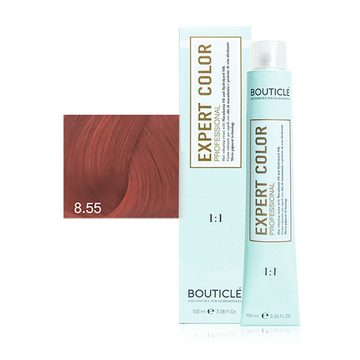 Профессиональный перманентный крем-краситель для волос Bouticle Expert Color Hair Color Cream цвет 8.55 светло-русый интенсивный красный, 100 мл.