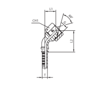 Фитинг DN 32 BSP (Г) 1.1/2 (45) (штифтованная гайка, o-ring)