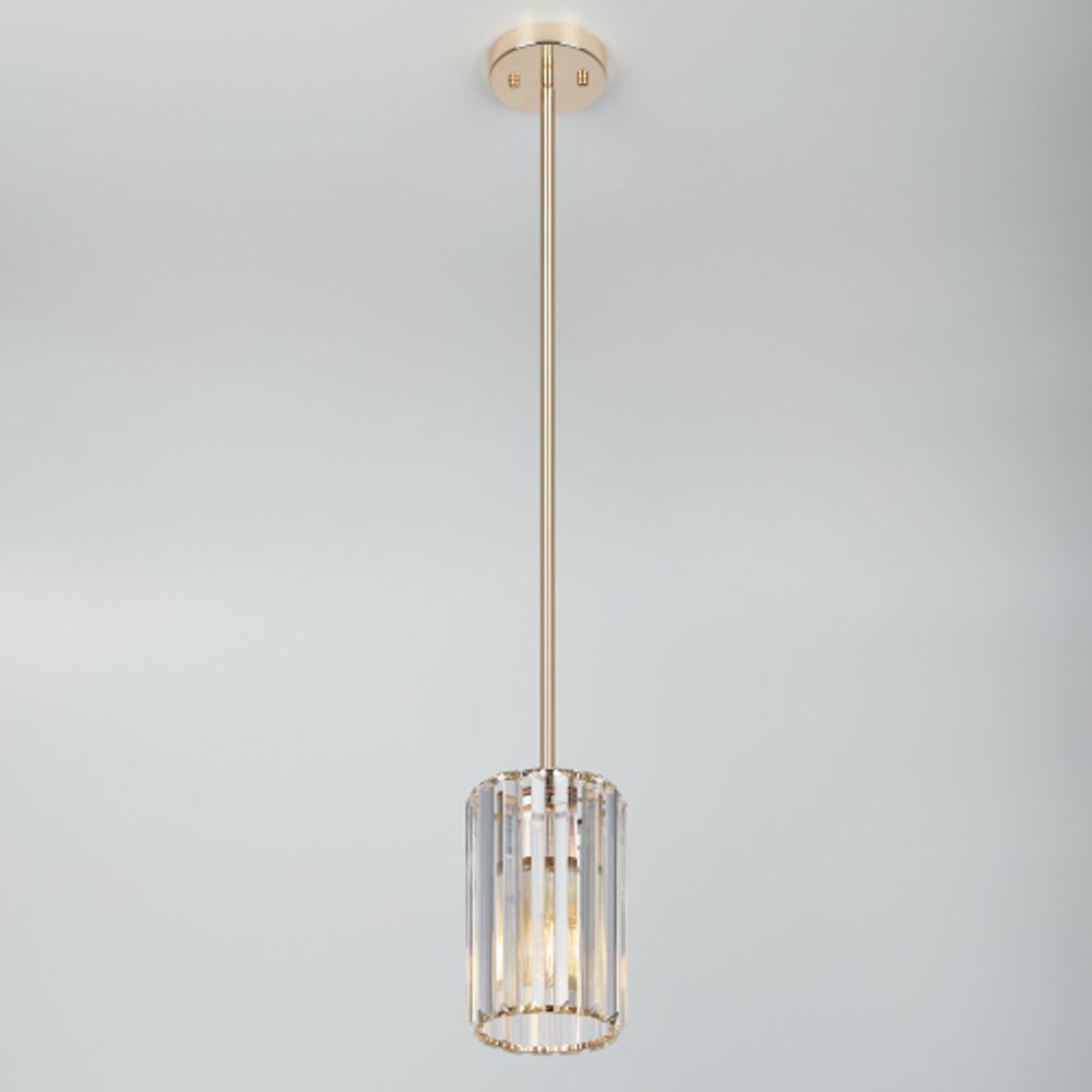 Светильник подвесной (подвес) Rivoli Suzanne 1052-201 1 х Е27 40 Вт хрусталь | Хрусталь