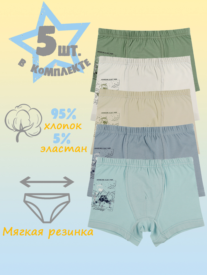 Боксеры для мальчика (5 штук в упаковке)