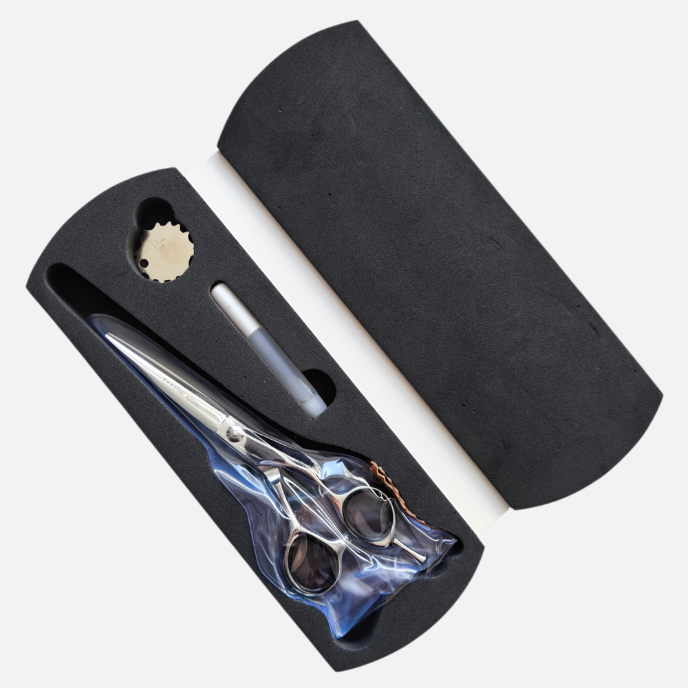 Прямые парикмахерские ножницы 6" Silver Edition Melon