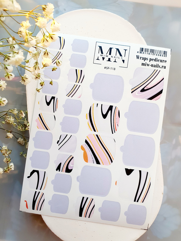 Плёнки для педикюра Wraps stickers SF-118