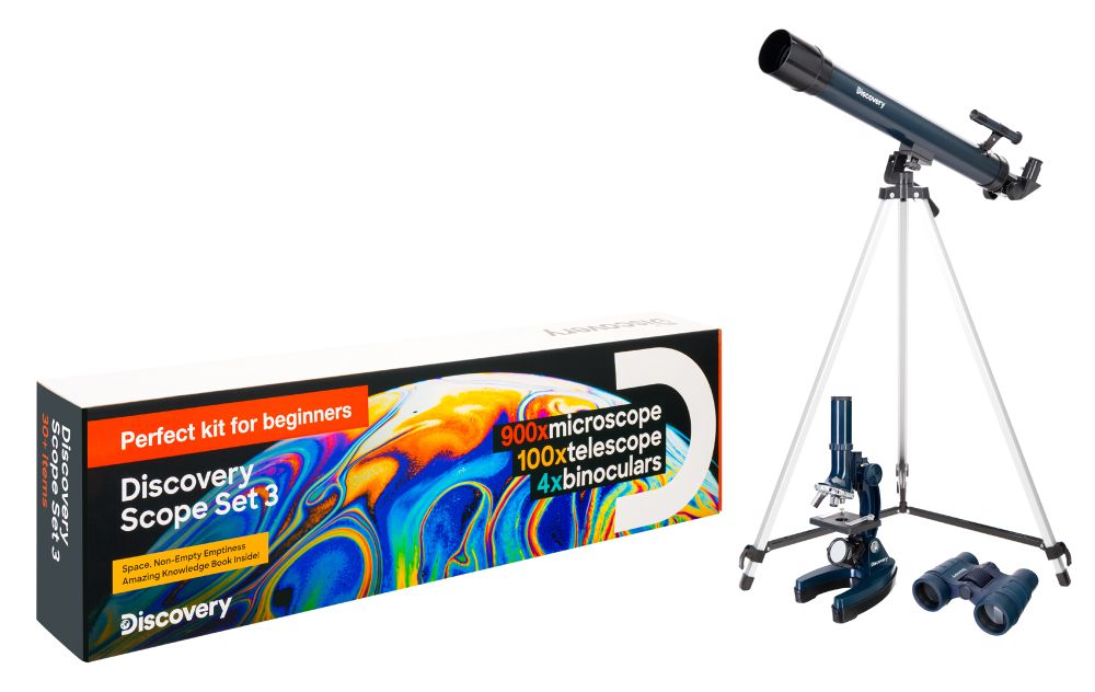 Набор Levenhuk Discovery Scope 3 с книгой
