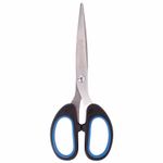 Ножницы BRAUBERG "Classic+", 160 мм, черно-синие, классической формы, резиновые вставки, 236447