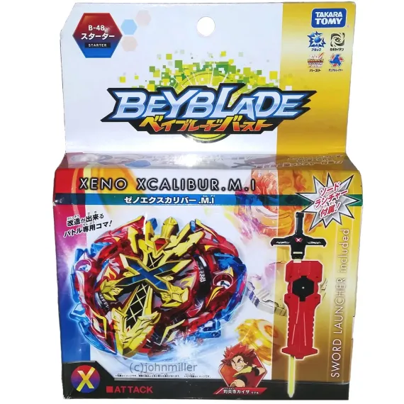 Волчок и лаунчер Xeno Xcalibur Magnum Impact B48 Takara Tomy