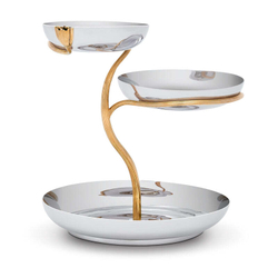 Трехуровневая чаша L'Objet Deco Leaves большая