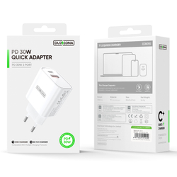 Быстрое зарядное устройство 30W с портами GaN, серия Travel Charger 1A1C от Duzzona