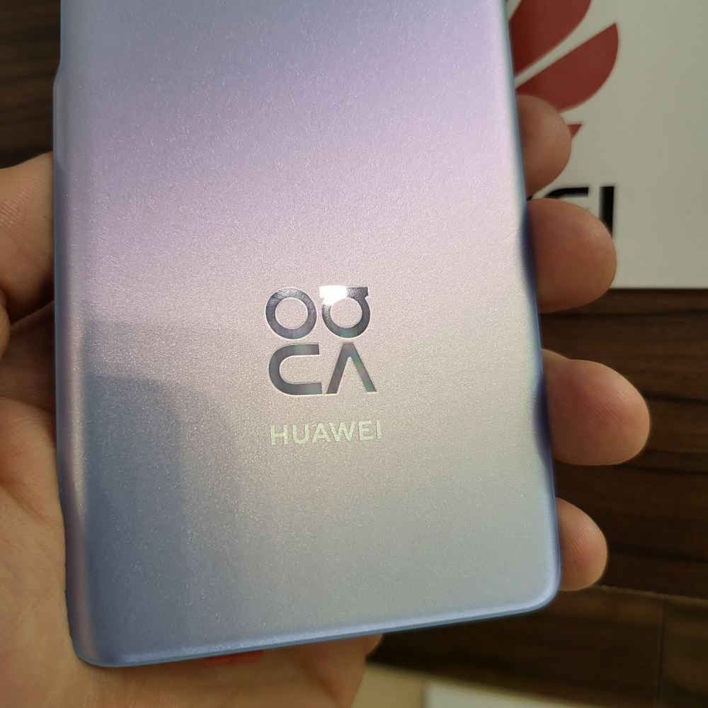 Крышка для Huawei Nova 9 оригинальная (заднее стекло) цвет: голубой-серебристый