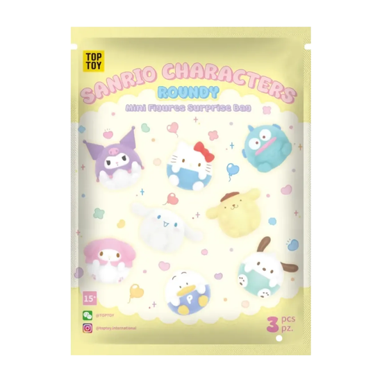 Мини-фигурки Sanrio Characters Roundy, один случайный пакет из 3 фигурок — повтор основного фото