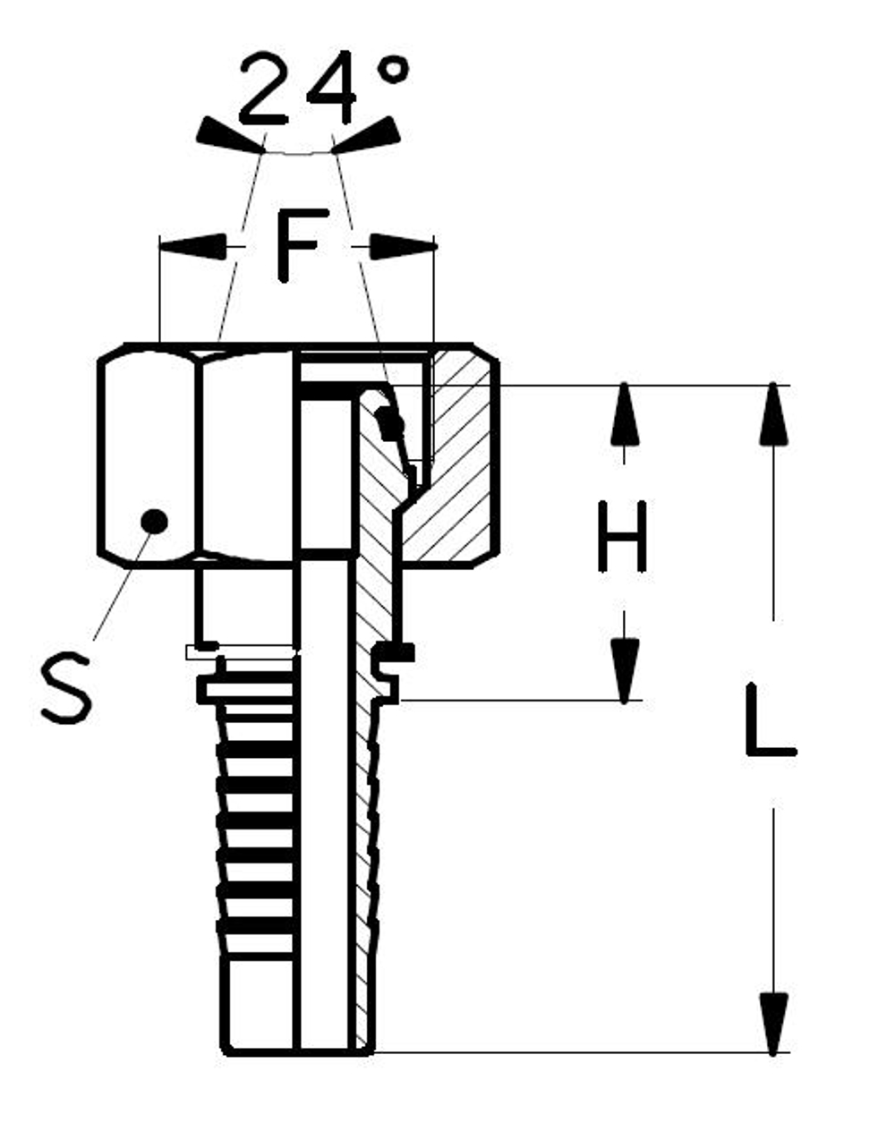Фитинг DN 06 DKO-S (Г) 16x1.5 8