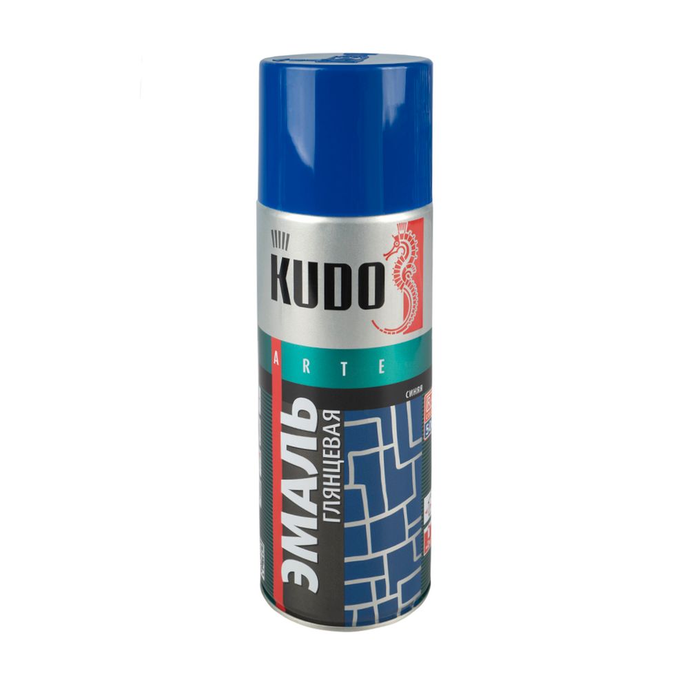 Аэрозольная алкидная краска Kudo KU-1011, 520 мл, RAL 5005, синяя, 22055