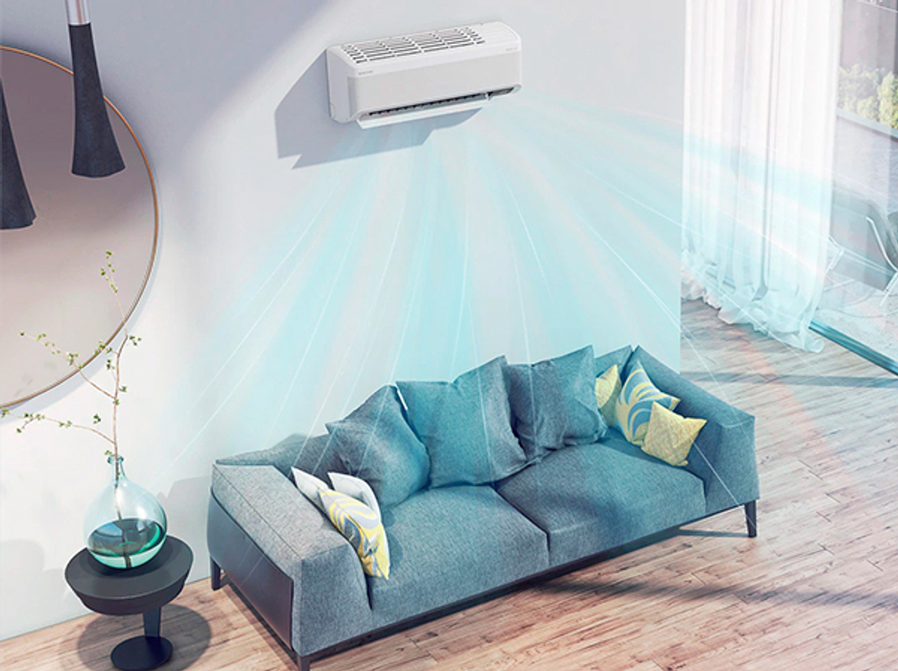 Сплит-система кондиционер инверторный Samsung Wind-Free Mass (Geo) AR09BSFAMWKNER на 80 м²