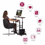 Стол Bradex Home многофункциональный Shuttle 80х58х80-130см, темное дерево, чёрный