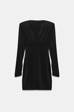 МИНИ-ПЛАТЬЕ С ПОДПЛЕЧНИКАМИ И СКЛАДКАМИ — ZARA