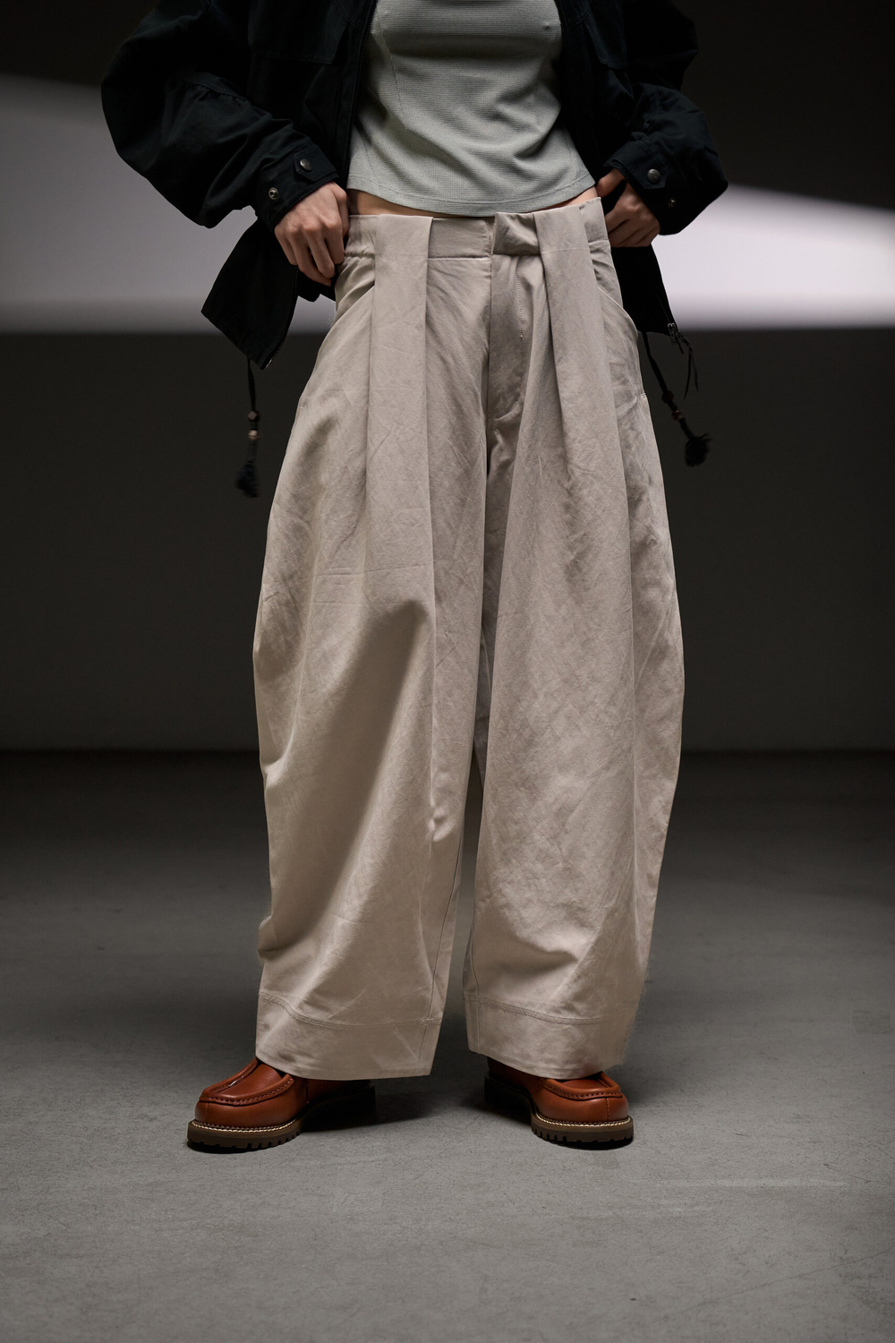 Брюки Blue Monte Pleated Casual Pants "Yunfeng White" Women’s