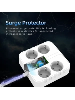 Сетевой фильтр на 4 розетки, 3 USB, 1 TYPE-C