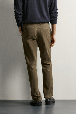 ZARA БРЮКИ ЧИНОС SLIM FIT, ХАКИ