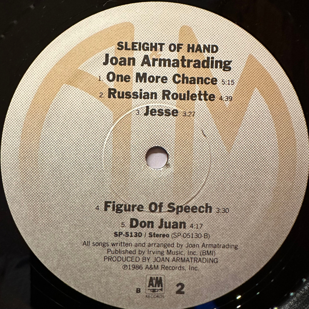 Joan Armatrading ‎– Sleight Of Hand (США 1986г.)