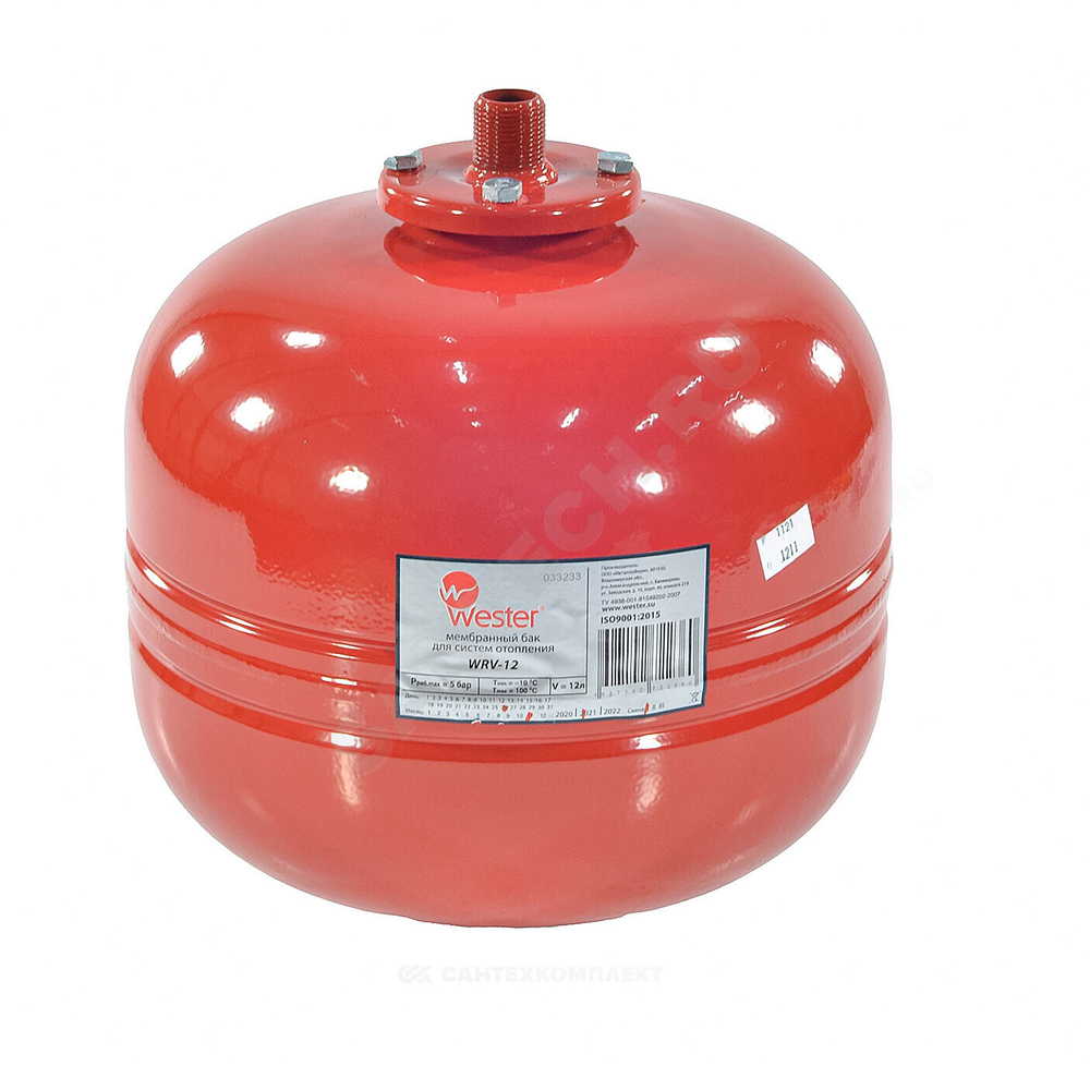 Бак расширительный мембранный для отопления 300 л 10 бар 1 1/4" ВР WRV Wester 0-14-0190