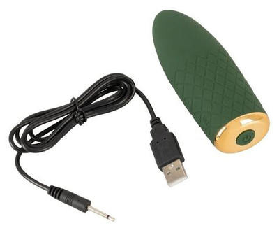Зеленый мини-вибратор Luxurious Mini Vibrator - 11,5 см. (Цвет: зеленый)