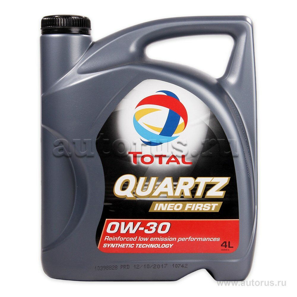 Масло моторное Total Quartz Ineo First 0W-30 синтетическое 4 л 183175 221324 TOTALENERGIES 213834