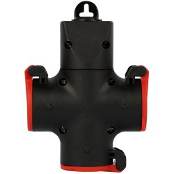 Колодка ЭРА KB-3e-R-IP44 с заземлением 3 розетки 16A IP44 красная | Колодки