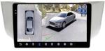 Магнитола для Toyota Harrier XU30 2003-2013, Lexus RX 2003-2009 (монохром, рамка вниз) - FarCar BX3221M-360 монитор 9.5" 2K QLED на Android 13, Быстрая, CarPlay, 4G SIM-слот, 4 камеры в комплекте