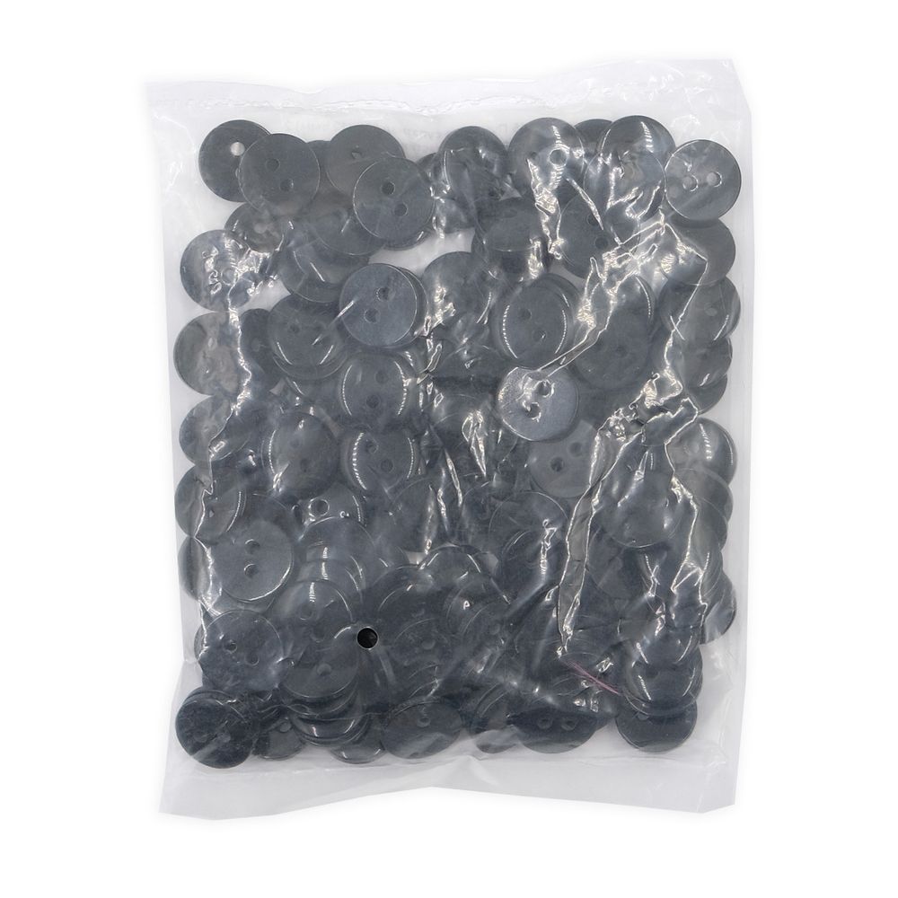 Пуговицы 2 прокола 20L=12.5 мм, супатные, пластик (s.black (черный глянец)), 144 шт