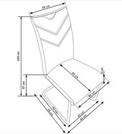 Стул HALMAR K224 капучино/хром