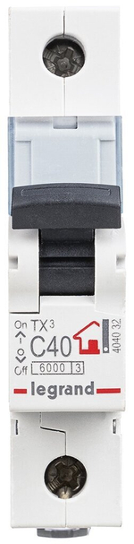 Автоматический выключатель Legrand TX3 C40A 1П 6000 404032