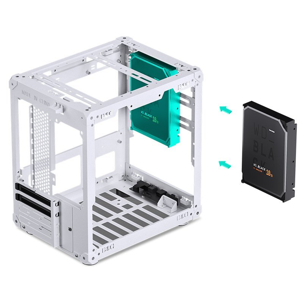 Корпус JONSBO C6, ITX, M-ATX, белый (без БП)