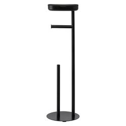Держатель для туалетной бумаги с полочкой Slim, черный