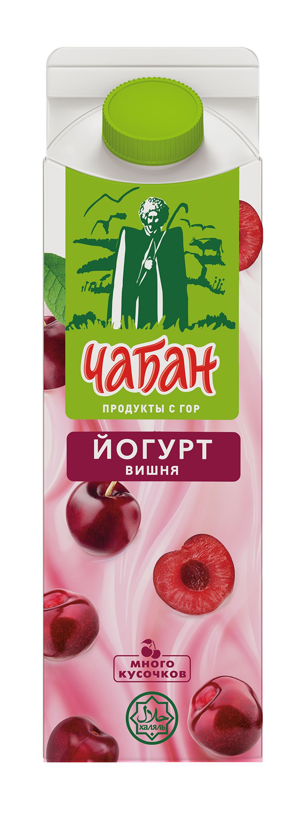 Йогурт Чабан 1,6% Вишня 870мл