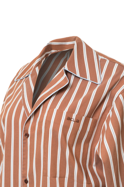 “Relaxed cotton” Рубашка в пижамном стиле с кантом.