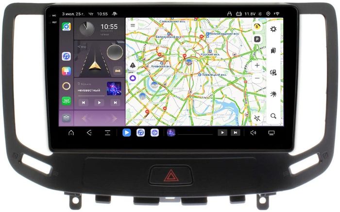 Магнитола для Infiniti G25, G35, G37, Nissan Skyline V36 2006-2013 (поддержка Bose) - Kuberg SF-9820 QLed+2K, Android 13, Быстрейшая, CarPlay, 4G SIM-слот