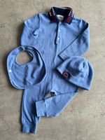 Комплект из хлопкового боди и шапочки с нагрудником Gucci, 74
