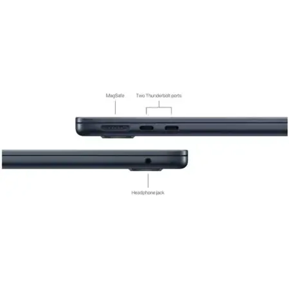 Ноутбук Apple MacBook Air 13" 2024 (Apple M3, RAM 8 ГБ, SSD 256 ГБ), Тёмная ночь