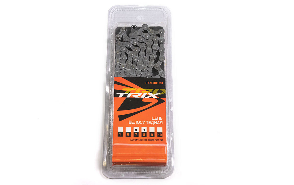 Цепь TRIX для 7/8 скоростей, 1/2"х3/32", 112 звеньев, соединительный пин 7,4мм, коричневая