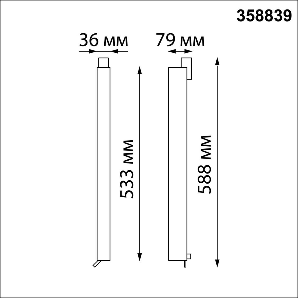 358839 PORT NT22 черный Трехфазный трековый светодиодный светильник IP20 LED 4000K 30W 220V ITER