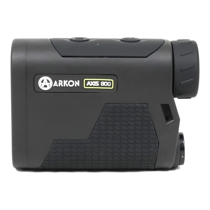Лазерный дальномер ARKON AXIS 800 / Аркон АКСИС 800 - вид сбоку, черное прорезиненное покрытие корпуса