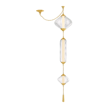 Corbett Fiorello Pendant, 32 cm, Vintage Polished Brass