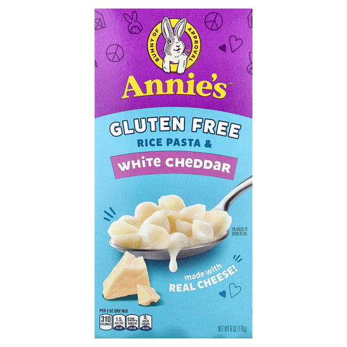 Annie's Homegrown, Рисовая паста и белый чеддер, без глютена, 170 г (6 унций)