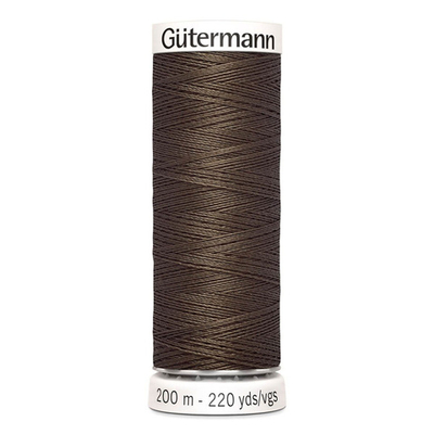 Нить Sew-All 200 м, Gutermann, 252 коричневая сепия