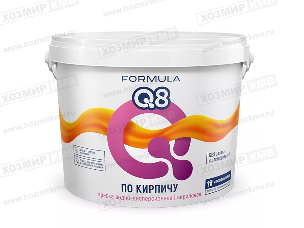 (FORMULA Q8) краска акриловая ФАСАДНАЯ по КИРПИЧУ красно-коричневая 2,4 кг