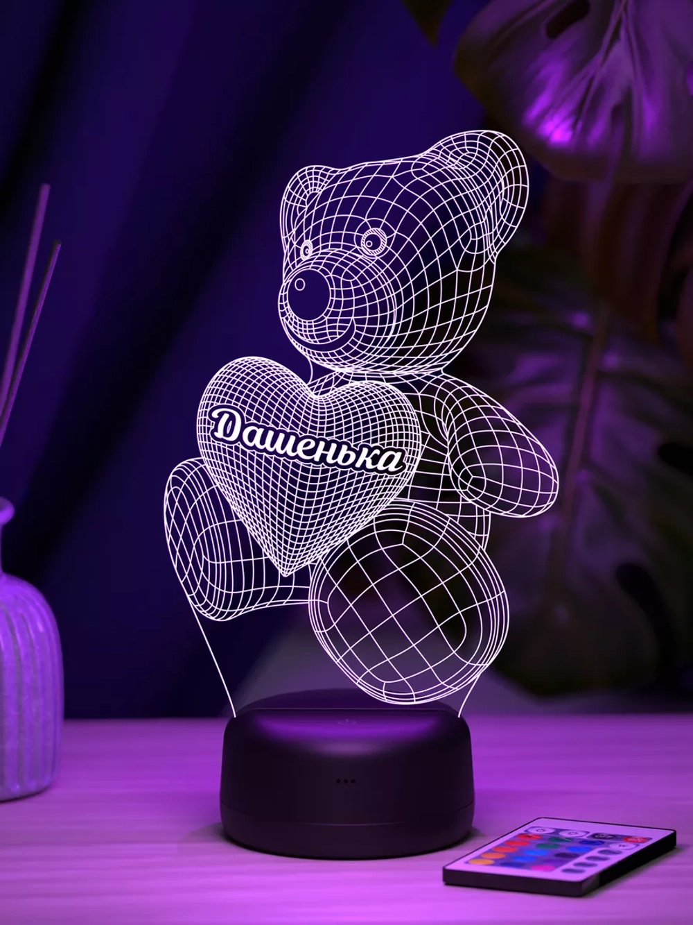 Ночник "Мишка с именем Дашенька"