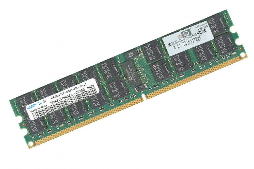 Оперативная память HP 4GB PC2-6400 800MHZ ECC Registered Memory (Только для серверов) 499277-061