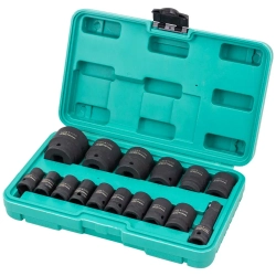 Набор головок ударных коротких 16пр.1/2''(6-гр.)(10,12-17,19,21,22,24,27,30,32мм(36мм-12гр)+удлинитель 75мм),в кейсе FORSandTUNE FORSandTUNE-4177-5MPB