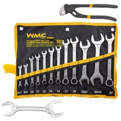 Набор ключей комбинированных и рожковых 12+2пр. WMC TOOLS WMC-5198P+2