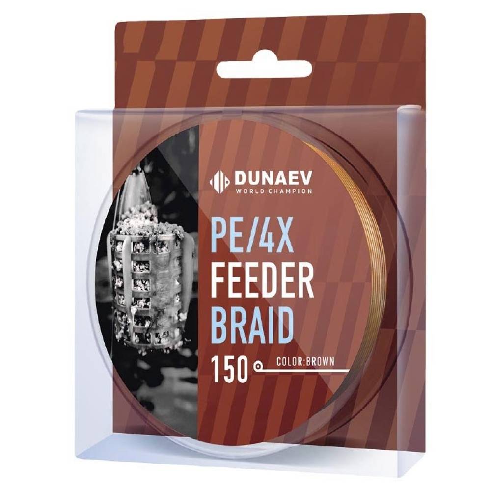 Шнур DUNAEV FEEDER BRAID PE X4 150м 0,08мм коричневый